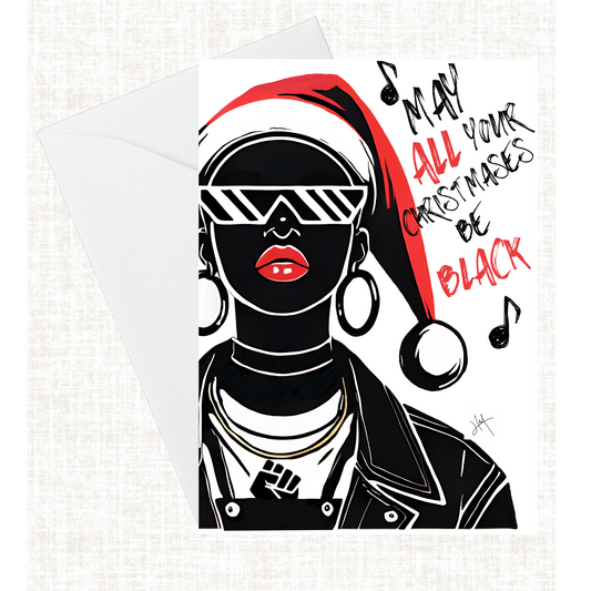 "All Black Christmas" Card